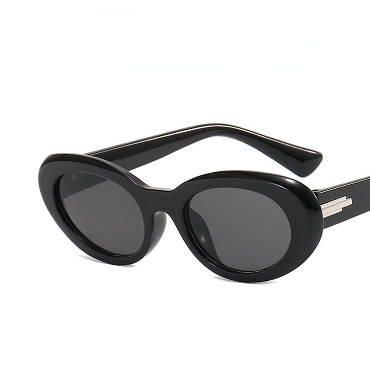 (AIMURUSI) COD Kính Râm Hình Oval Nhỏ Nhắn Phong Cách Vintage Cho Nữ