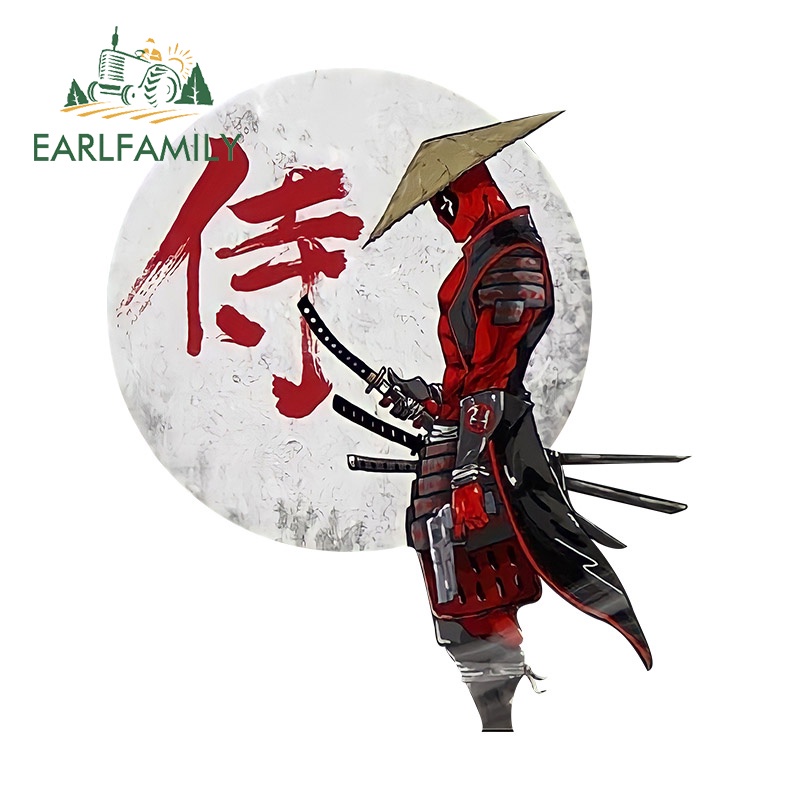 Sticker Samurai Nhật Bản 13Cmx11.5Cm Dán Kính Chắn Gió Xe Hơi Chống Trầy Xước Chống Thấm Nước