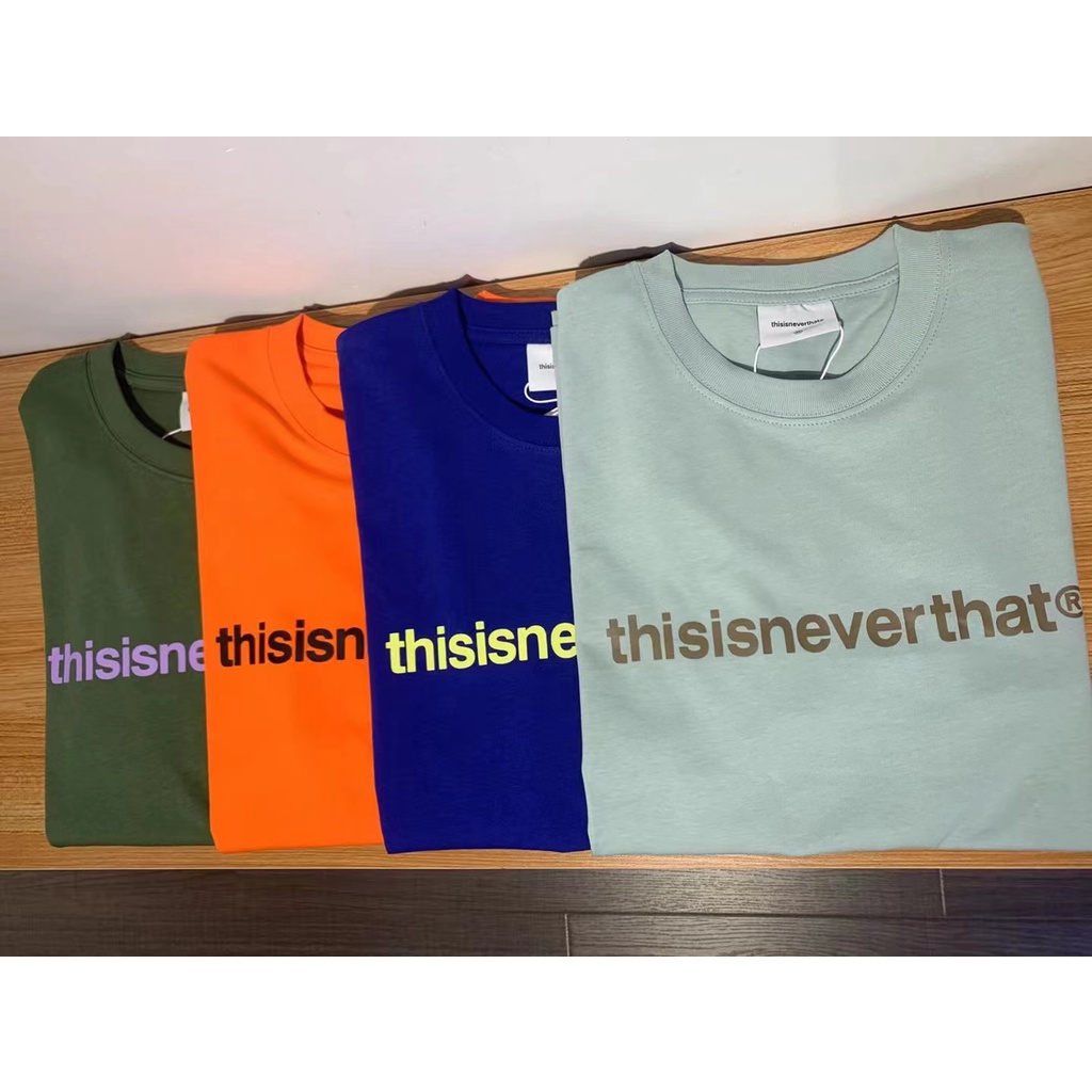 Áo Thun Tay Ngắn In Chữ THISISNEVERTHAT T-Logo 9 Màu Đen Cho Nam Và Nữ