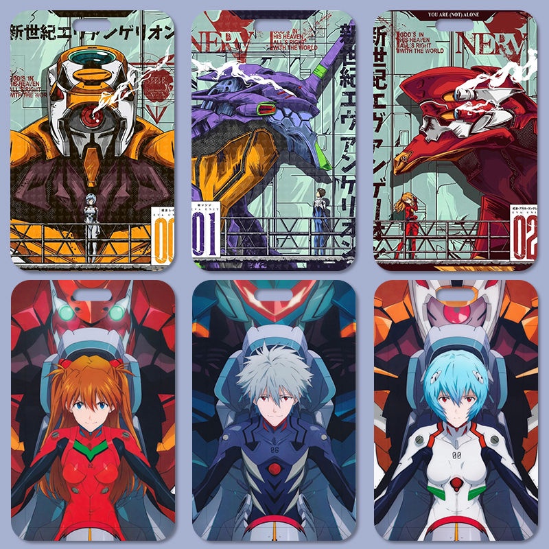 Ốp Điện Thoại Eva Cứng Họa Tiết Hoạt Hình Anime Có Ngăn Đựng Thẻ Cho Học Sinh