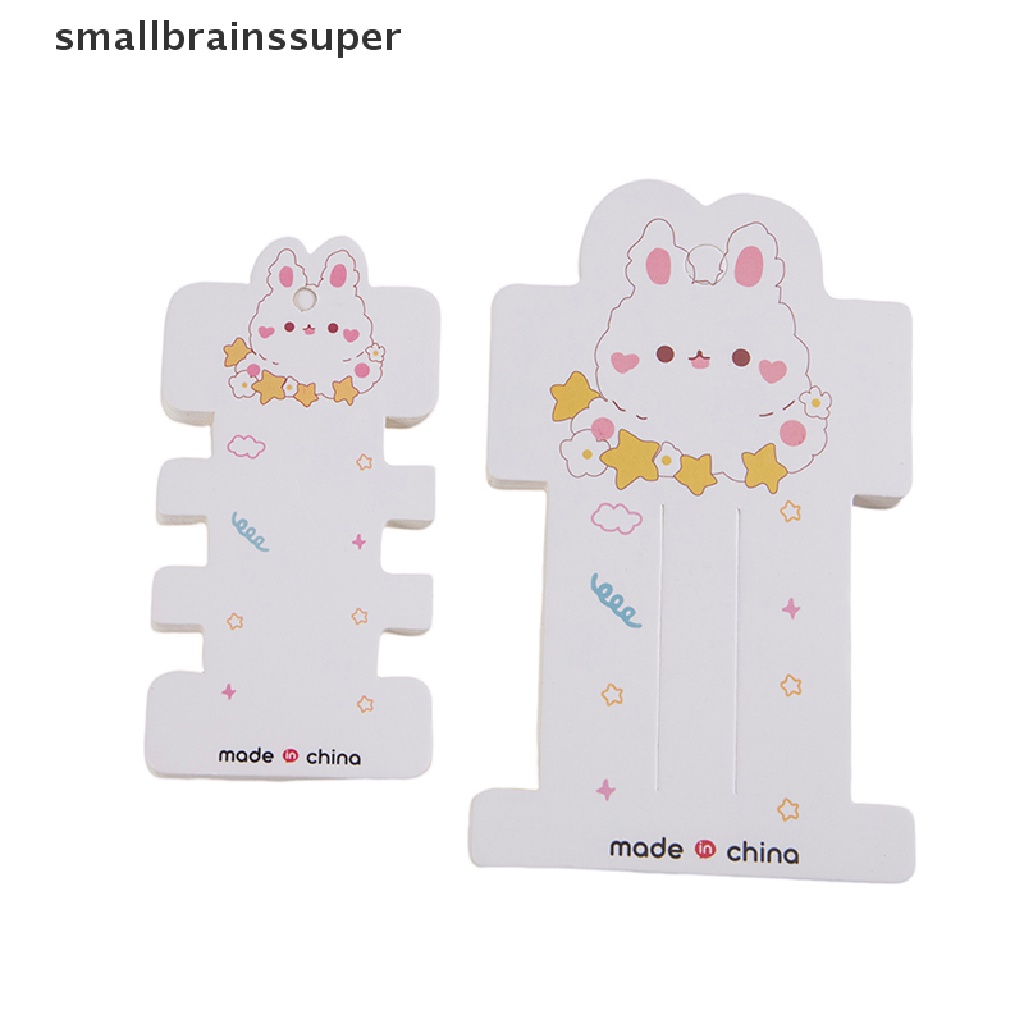 Set 50 Thẻ Giấy In Hình Thỏ Hoạt Hình Trang Trí Tóc / Vòng cổ / Vòng Tay / Dây Buộc Tóc Cho Người Lớn Và Trẻ Em