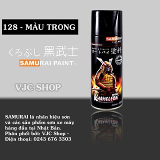 Chai sơn xịt sơn xe máy samurai mã 128 màu trong