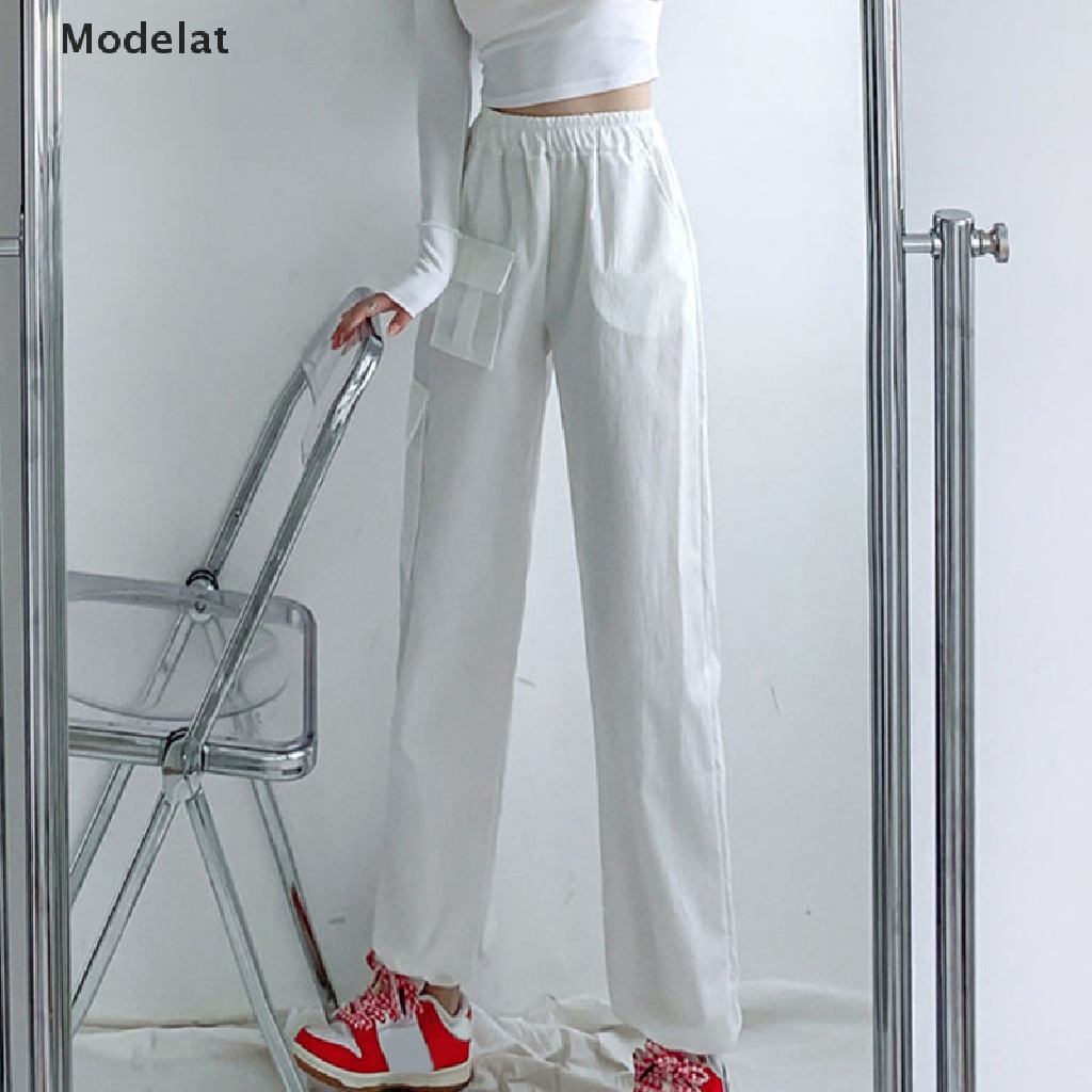 Mfc Quần Jogger Dáng Rộng Màu Trơn Eo Vừa Phối Dây Rút Thời Trang Đường Phố Cá Tính Cho Nữ