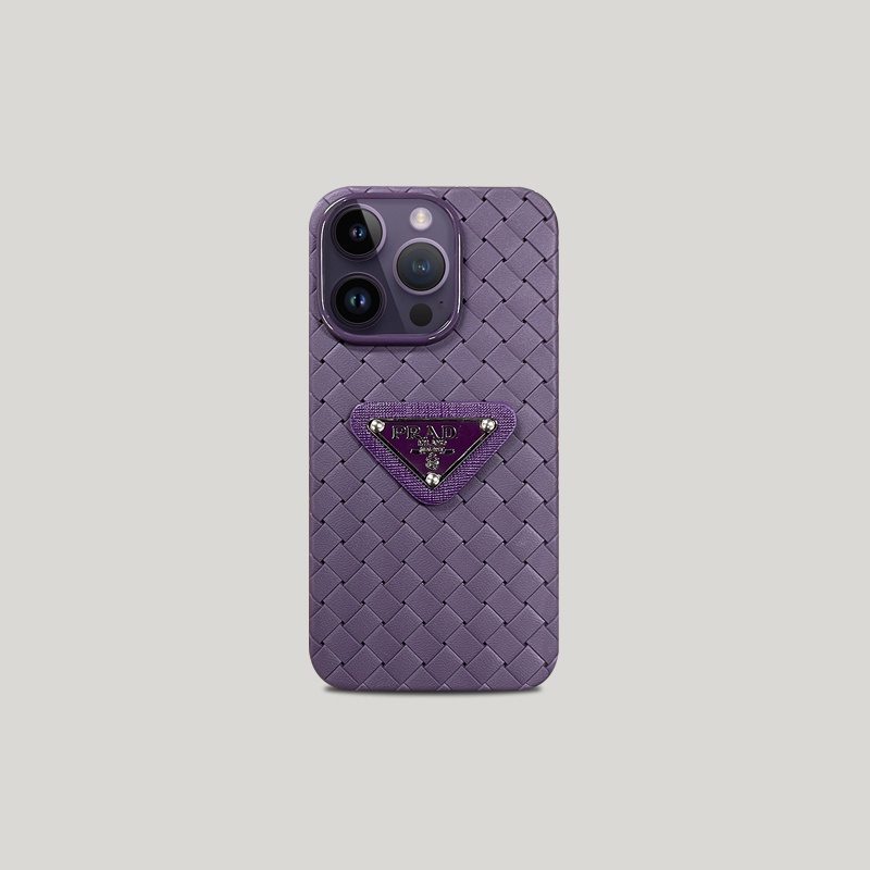 Prada For Iphone 14 12 13 Pro Max 14pro 11 ProMax 13Pro Purple Advanced Sense Triangle Phone Case for Iphone 12 13 14 12 Pro 11 Pro Max Phone Cases Back Cover
