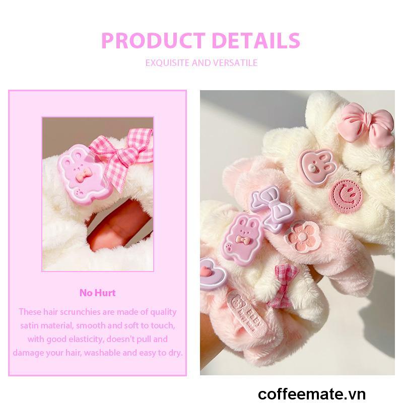 【coffeemate】⚡Dây Cột Tóc Lông Nhung Dễ Thương Xinh Xắn Dành Cho Nữ