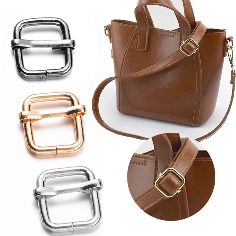 Set 5 Khóa Cài Dây Xích Bằng Kim Loại Có Thể Điều Chỉnh Dùng Để Trang Trí Túi Xách / Vali Thời Trang DIY