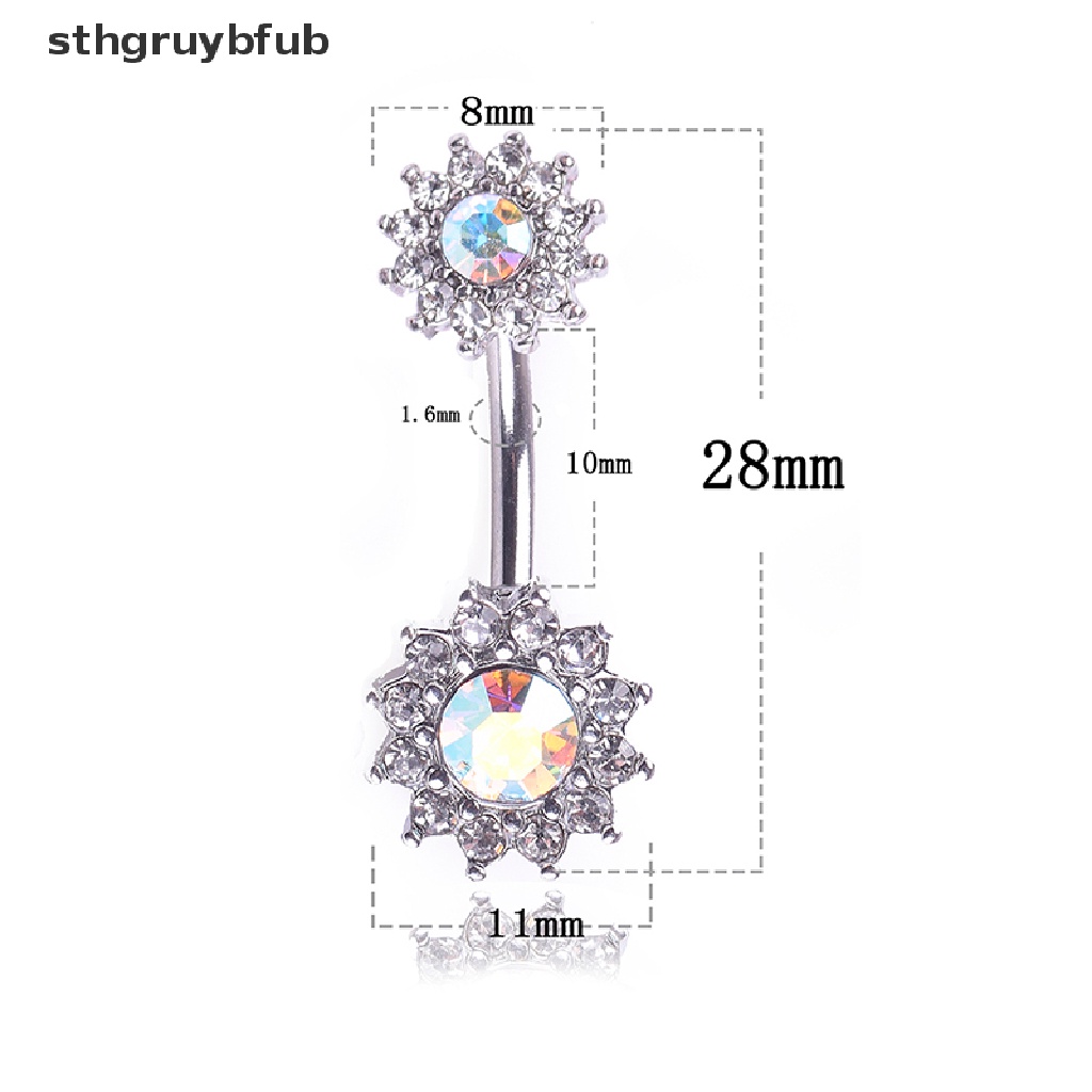 Khuyên RốN HìNh Hoa BằNg ThéP Y Tế