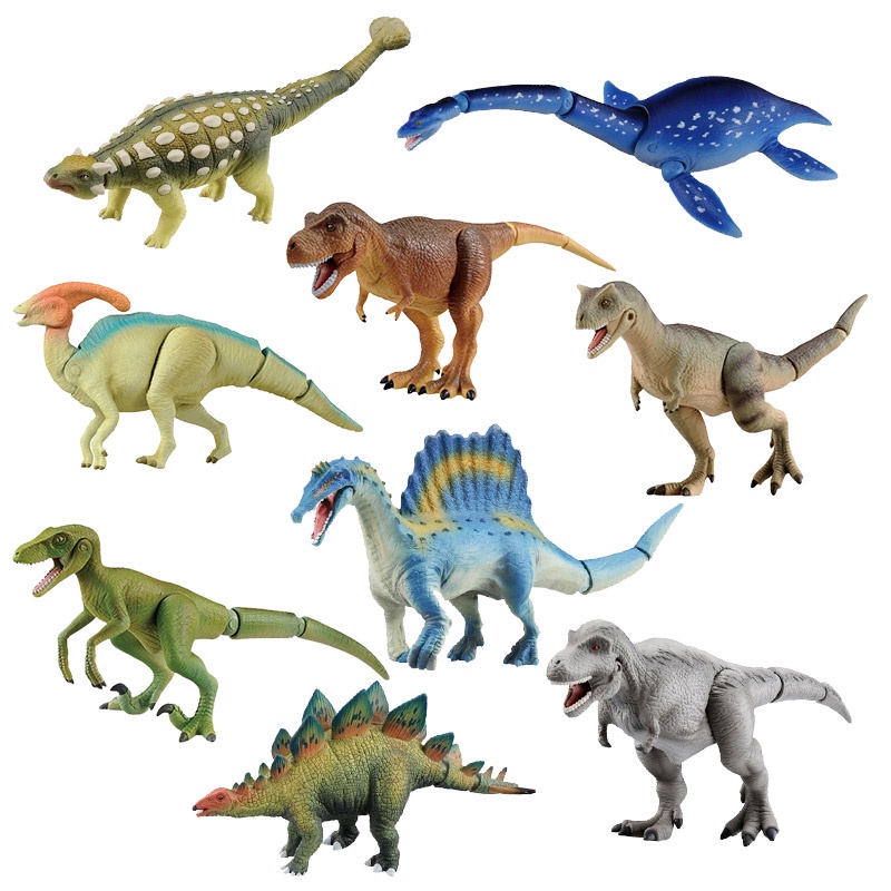TAKARA TOMY Mô Hình Khủng Long Brachiosaurus Velociraptor Sống Động Cho Bé