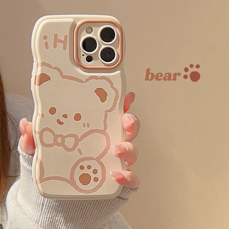 Ốp Điện Thoại Mềm Chống Trượt In Hình Gấu Hoạt Hình Dễ Thương Cho iPhone 11 11 12 13 14 Pro Max 14 Plus 14 +
