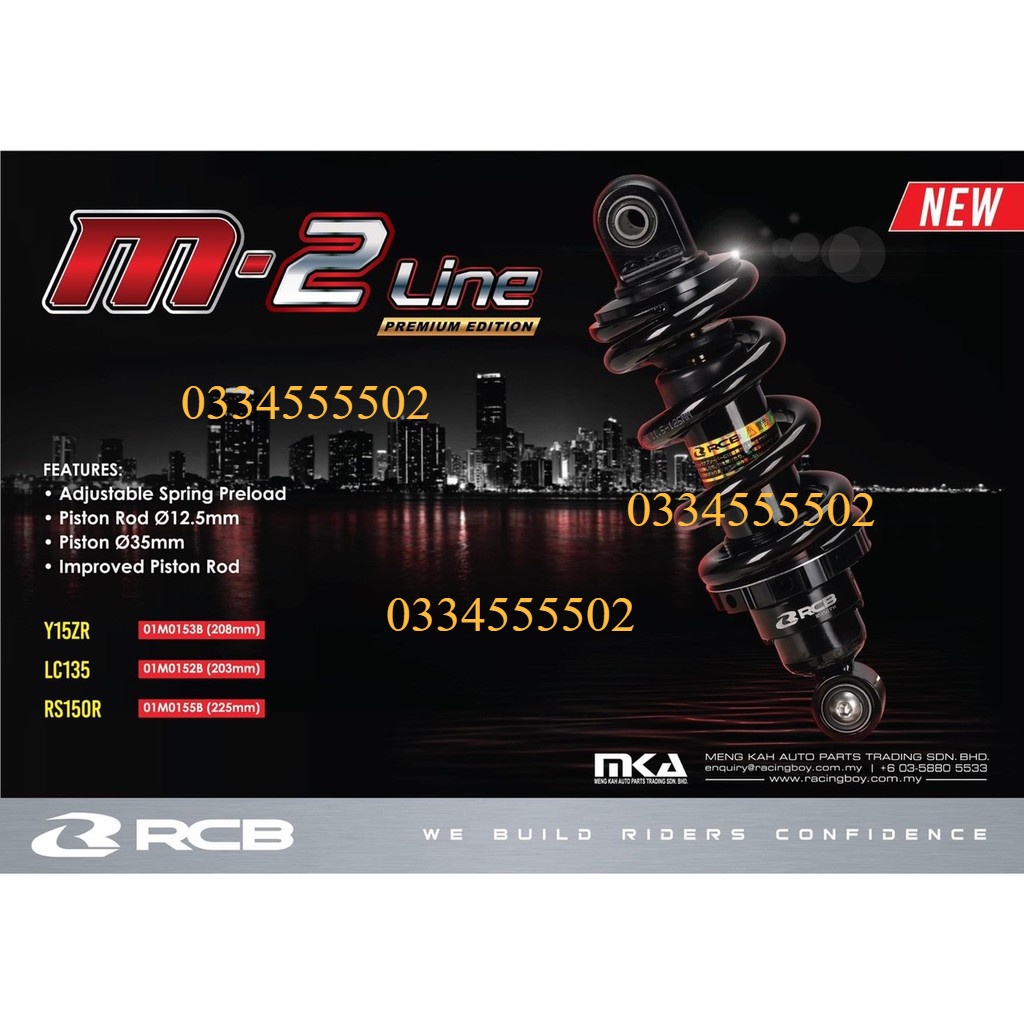 Phuộc sau RCB mẫu M2 Winner Sonic. xe Ex135 - Ex150 -