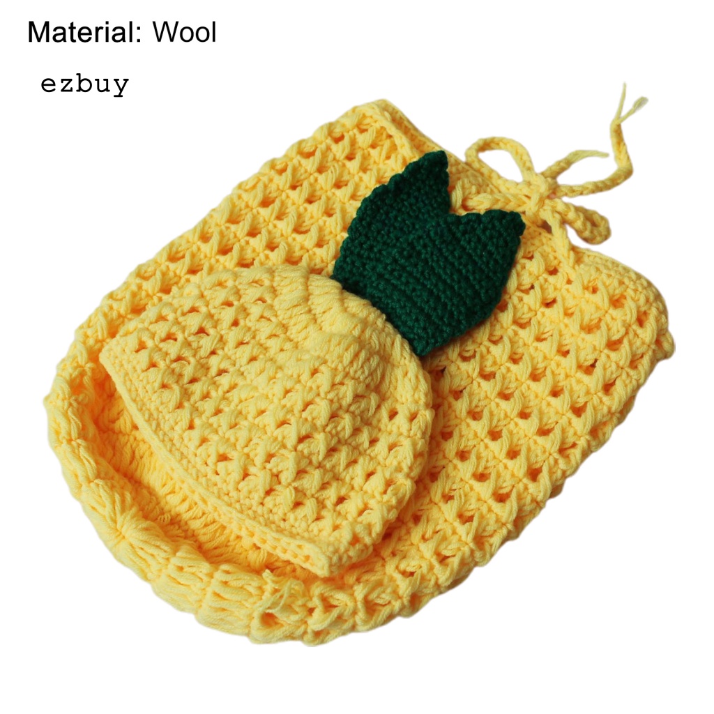 1 Bộ Đồ Ngủ Bằng Len Chống Rách Dễ Thương Dùng Làm Đạo Cụ Chụp Ảnh Cho Bé Sơ Sinh