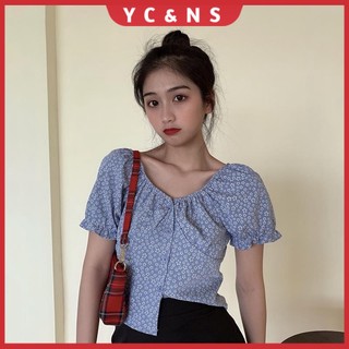 Áo Voan Hoa Tay Phồng Thời Trang Dành Cho Nữ