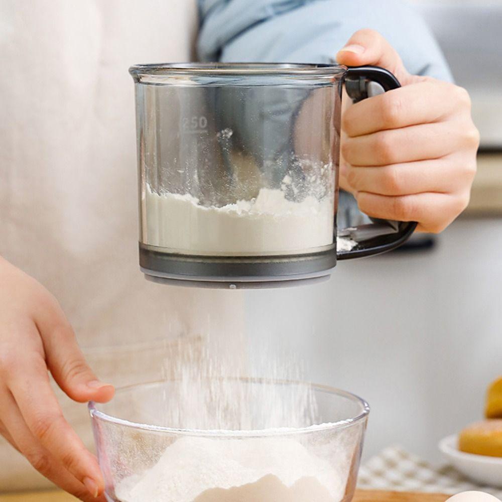 Glenes Dụng Cụ Rây Bột Hai Lớp Bằng Nhựa Dễ Làm Sạch