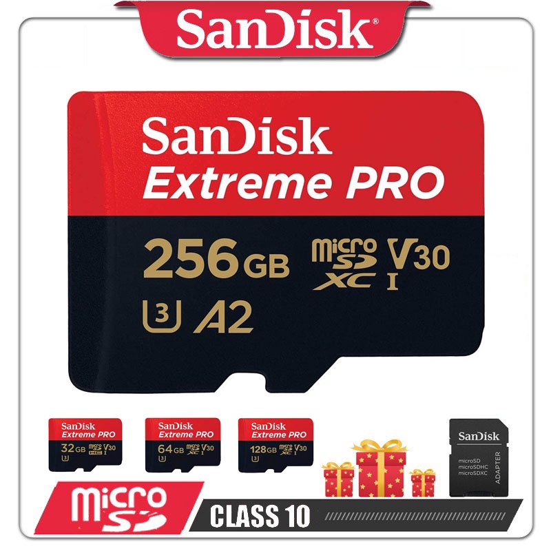 Thẻ Nhớ Sandisk Micro SD Card 512GB Pro U3 V30 Cho Máy Ảnh