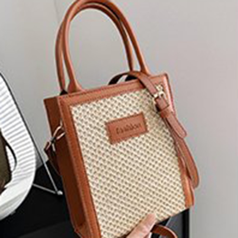 Túi Đeo Vai Dệt Sọc Dọc In Chữ mori Nghệ Thuật Cho Nữ