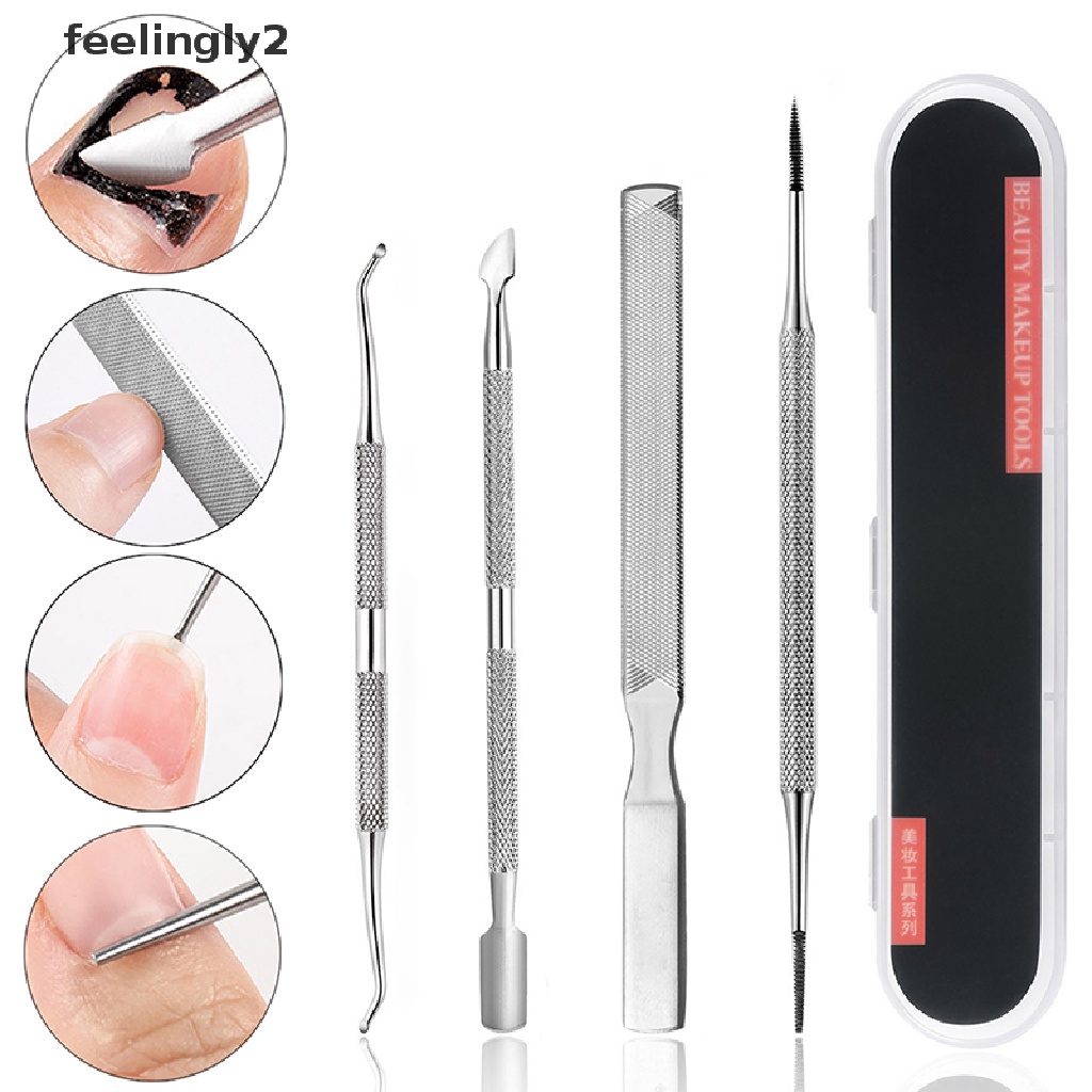 Set 4 Dụng Cụ Làm Móng Loại Bỏ Da Chết Tiện Dụng