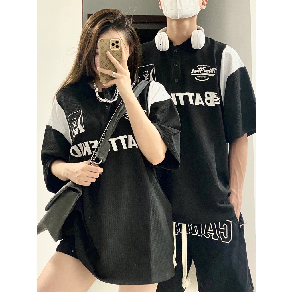 Áo Thun polo Ngắn Tay Form Rộng Phong Cách Năng Động Trẻ Trung Dành Cho Nữ