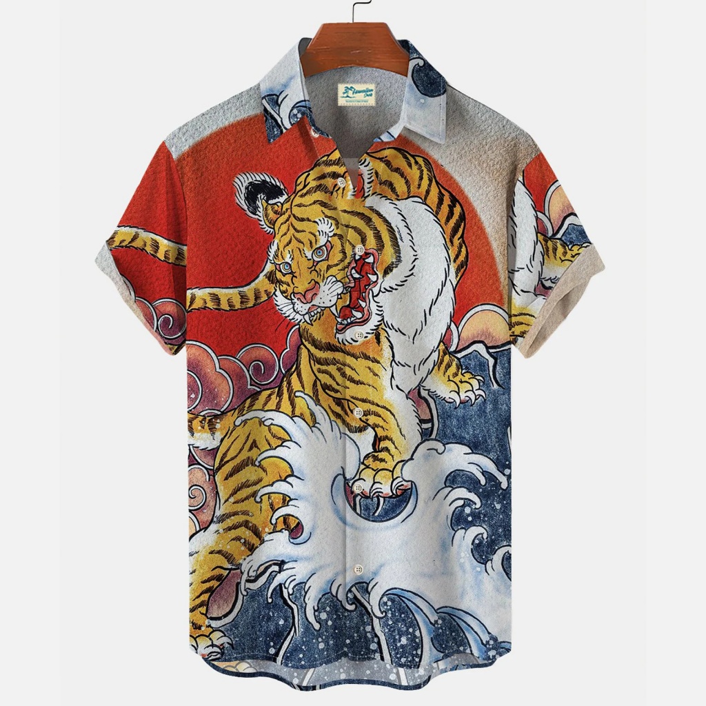 Áo Thun Tay Ngắn In Hình Hổ 3D Thời Trang Dành Cho Nam