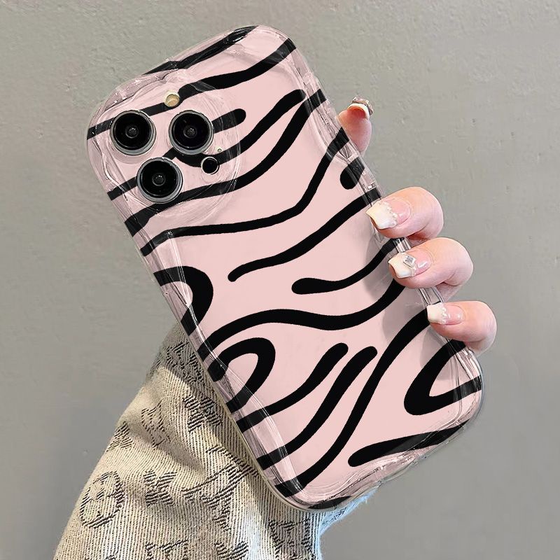 ✅Ốp Điện Thoại Mềm Trong Suốt Chống Sốc Họa Tiết Ngựa Vằn Đen Cho iPhone14 / 13promax 12 / 11 7 / 8p xsxr ZN53