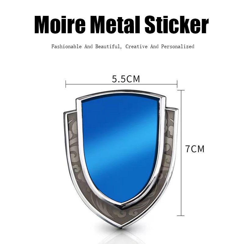 Miếng Dán Kim Loại 3D Trang Trí Gương Chiếu Hậu Xe Hơi
