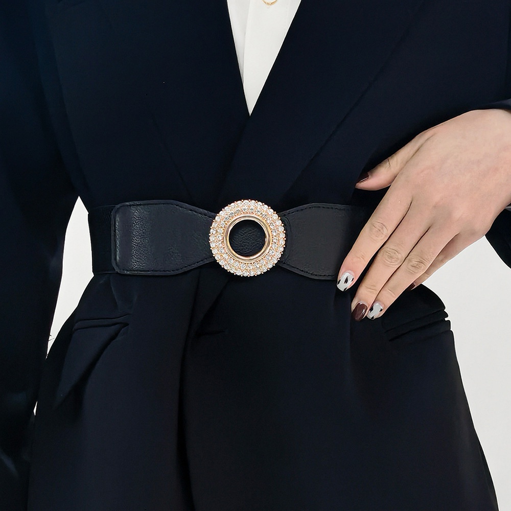 Thắt Lưng Da Khóa Tròn Đính Đá Thời Trang GM186