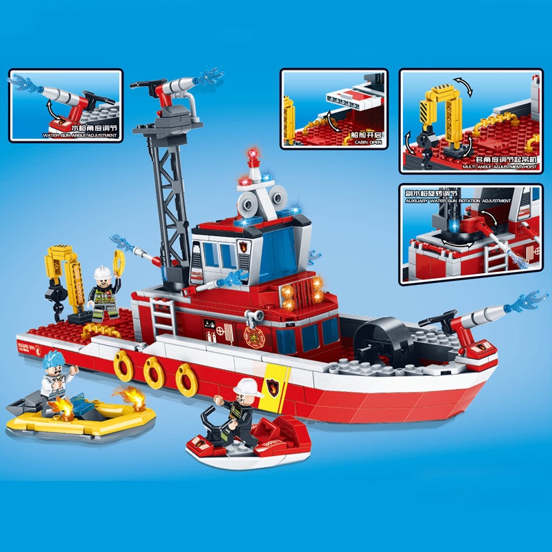 Đồ Chơi Lắp Ráp Tàu Cứu Hỏa C020 Tương Thích Với Lego