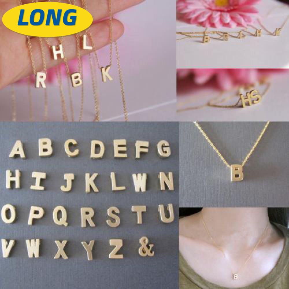 Vòng cổ Mặt 26 Chữ Cái Thời Trang Dành Cho Cả Nam Và Nữ|Bảng Chữ Cái Mạ Vàng