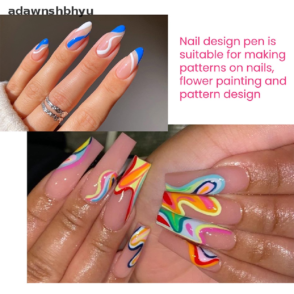 Set 4 Bút Chì Vẽ Trang Trí Móng Tay Nghệ Thuật Chống Thấm Nước