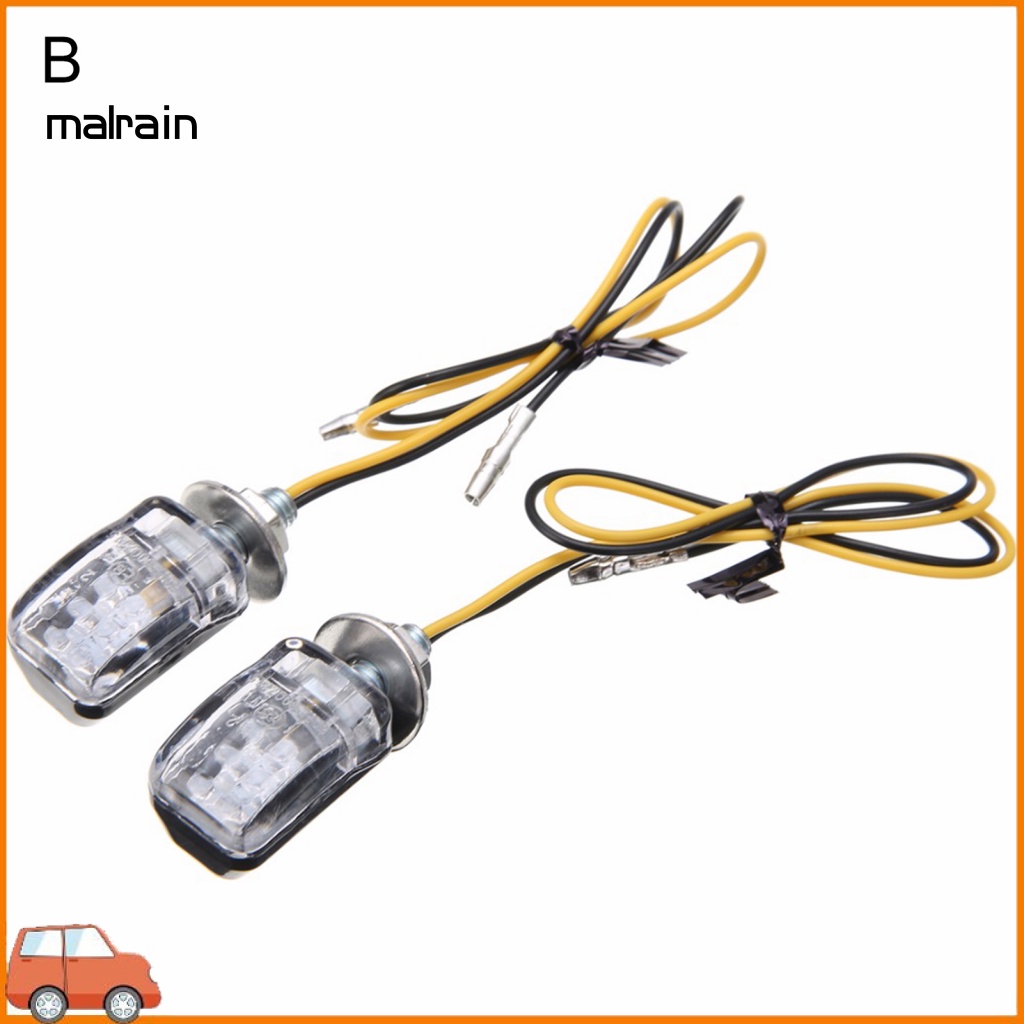 Set 2 Đèn Xi Nhan 12V 6LED Mini Ánh Sáng Hổ Phách Dành Cho Xe Mô Tô
