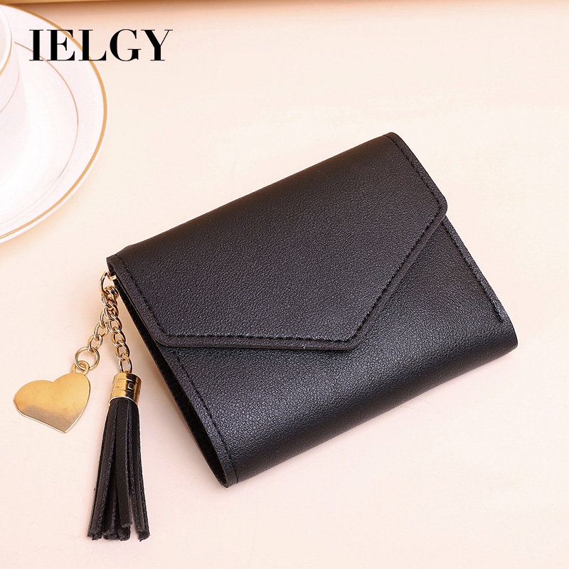 Ví Ngắn Đựng Tiền Xu Họa Tiết Vỏ Quả Vải Phối Tua Rua Nhiều Màu Dễ Thương Cho Bạn Gái