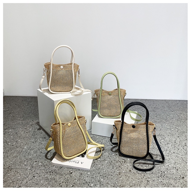 Túi Xách Rơm Mùa Hè 2023 Hợp Thời Trang Phong Cách retro Cho Nữ
