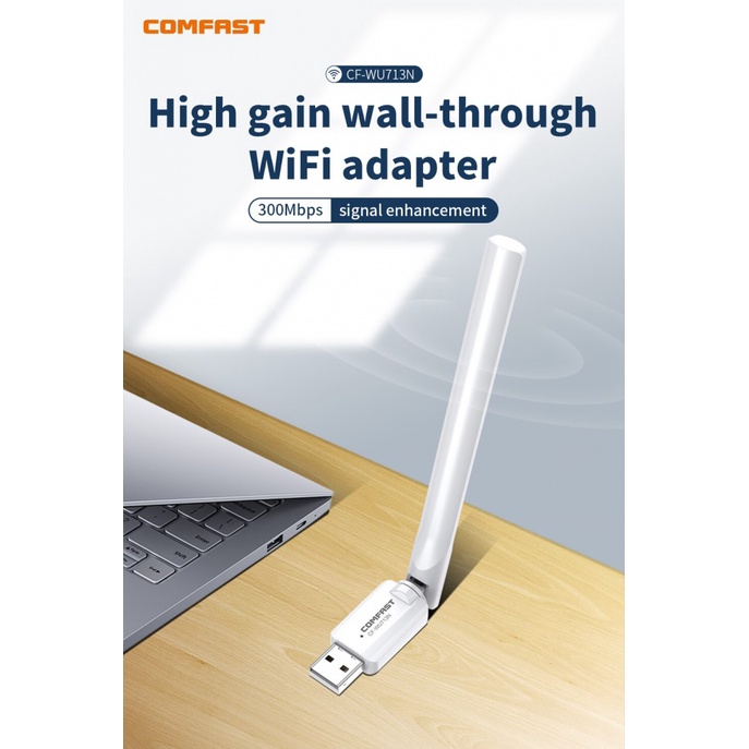 Usb Phát Wifi Không Dây MT7603 300Mbps 3dbi 802.11b / n Chất Lượng Cao