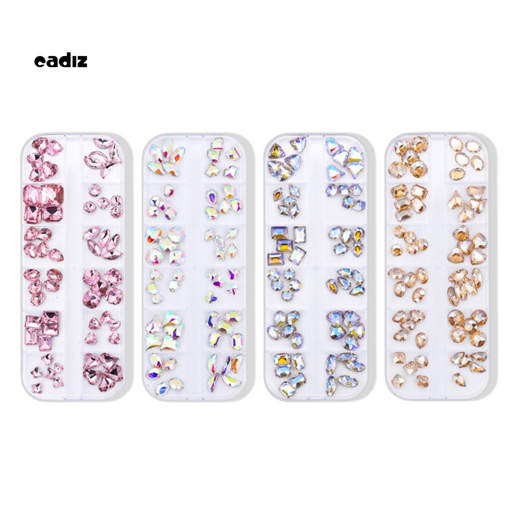 1 Hộp Phụ Kiện Trang Trí Móng Tay Nghệ Thuật Sáng Bóng Đẹp Mắt