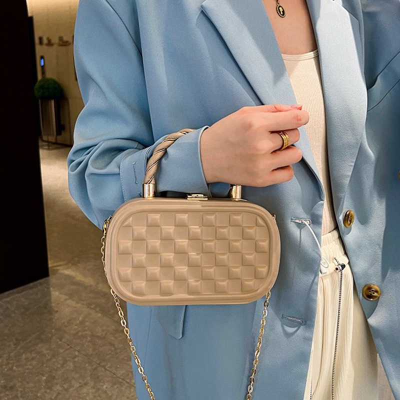 Túi Đeo Chéo Dây Xích Hình Hộp Thời Trang Mùa Hè Cho Nữ