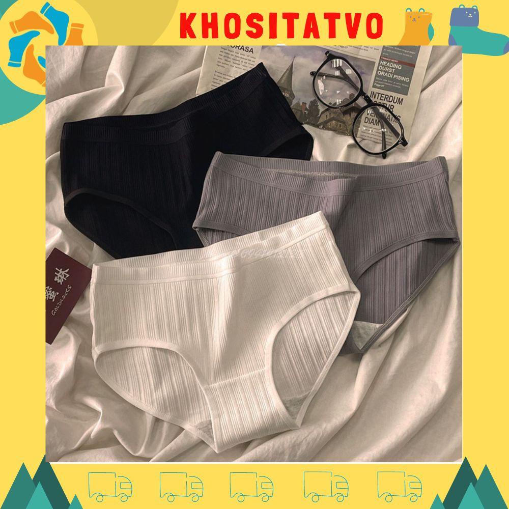 Quần Lót Nữ Cotton GÂN TĂM VIỀN THUN Thoáng Khí thấm hút mồ hôi cực tốt, Quần lót nữ ôm mông mềm mịn,chất vải dày dặn