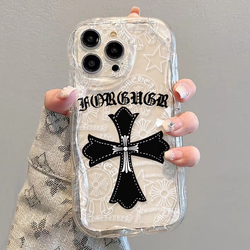 ✅Ốp Điện Thoại Mềm Trong Suốt Chống Sốc Họa Tiết Thánh Giá Cho iPhone14 / 13promax 12 / 11 7 / 8p xsxr