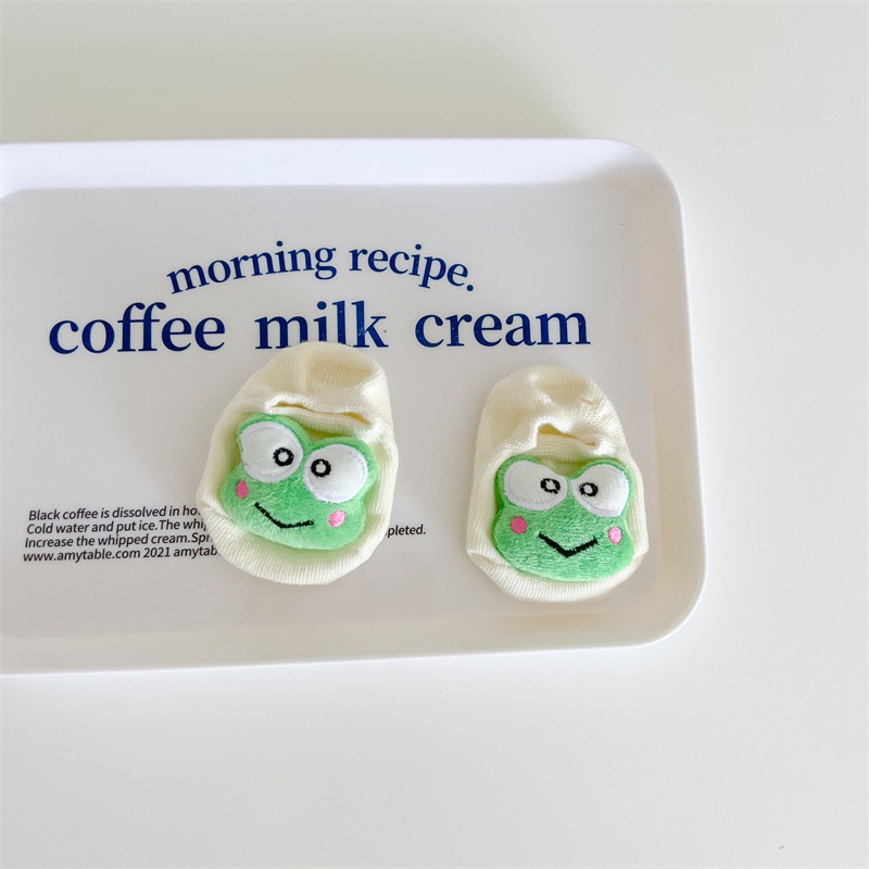 Sun baby Bộ Áo Liền Quần / Mũ Thuyền Vải cotton In Hình Ếch Hoạt Hình Dễ Thương Thời Trang Mùa Hè Cho Bé 0-2 Tuổi