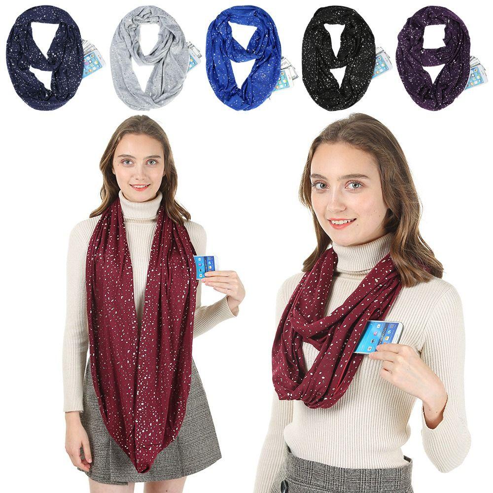 Khăn Choàng Cổ Có Túi Và Khóa Kéo Thời Trang Cho Nam Và Nữ