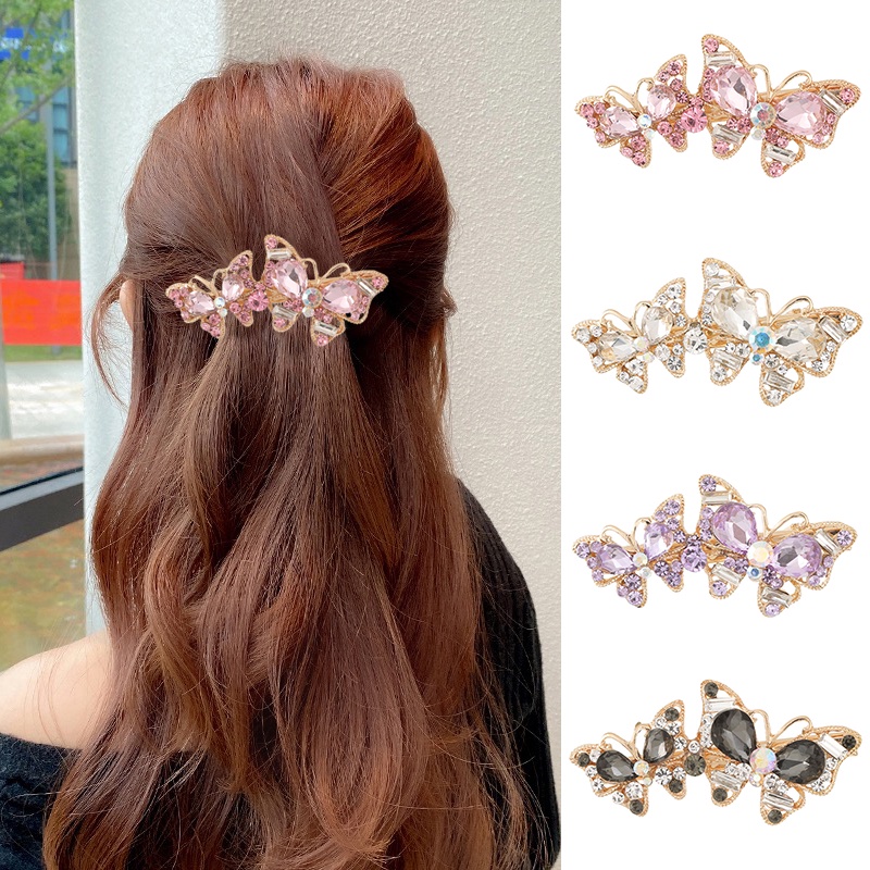 Kẹp Tóc Hình Bướm Đôi Cổ Điển Dễ Thương