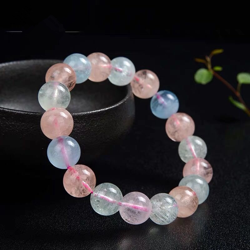 Vòng Tay Chuỗi Hạt Đá Chakra Nhiều Màu Co Giãn Thời Trang Cho Cặp Đôi