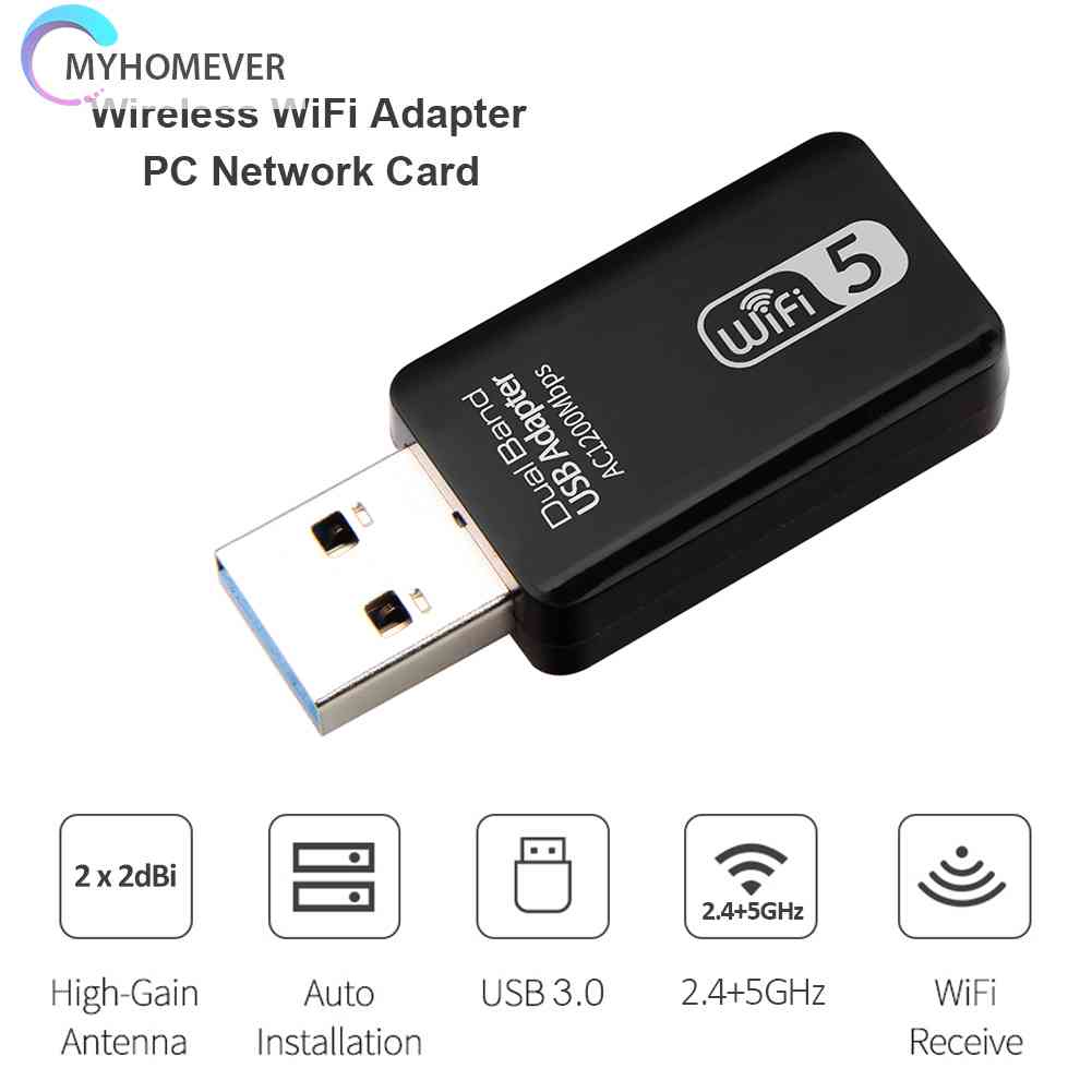 Card Mạng Không Dây USB Wifi WD-4601AC 1200Mbps 2.4G / 5G