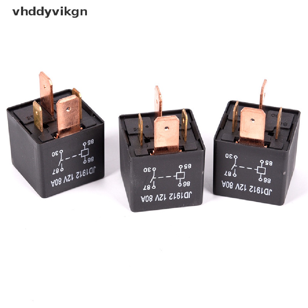 Rơ Le Hạng Nặng 4Pin DC 24V 12V 80A JD1912 Chống Thấm Nước Cho Xe Hơi