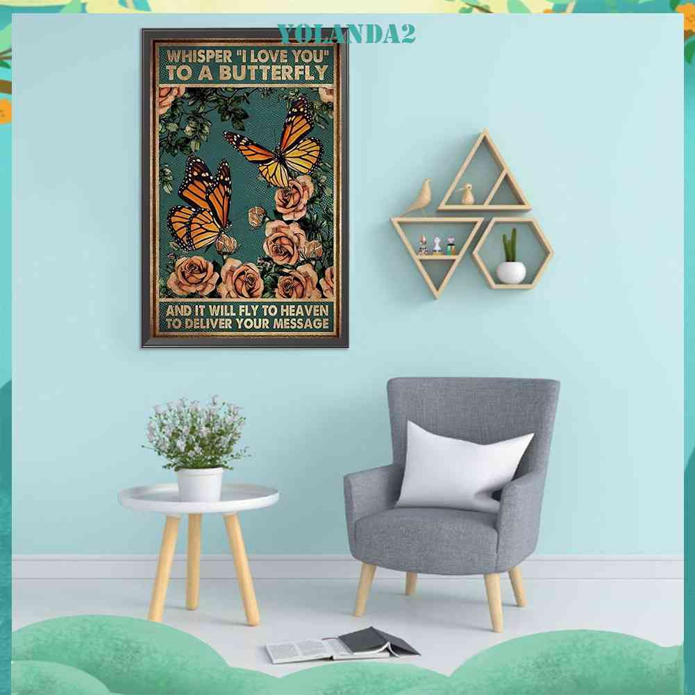 Tranh Thêu Chữ Thập Thủ Công In Hình Bướm 11CT