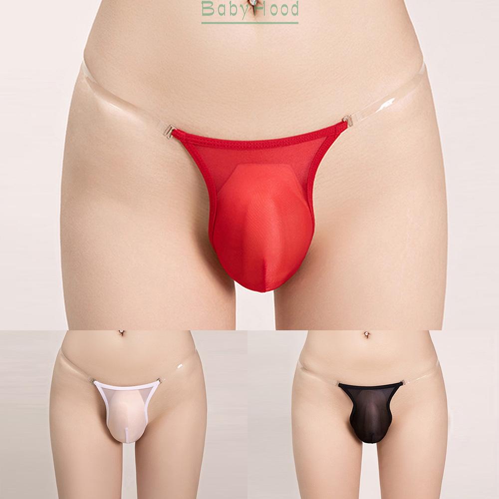 Men See Through Oil Shiny Glossy Briefs Underwear Panties Thongs Underpants#BBHOOD