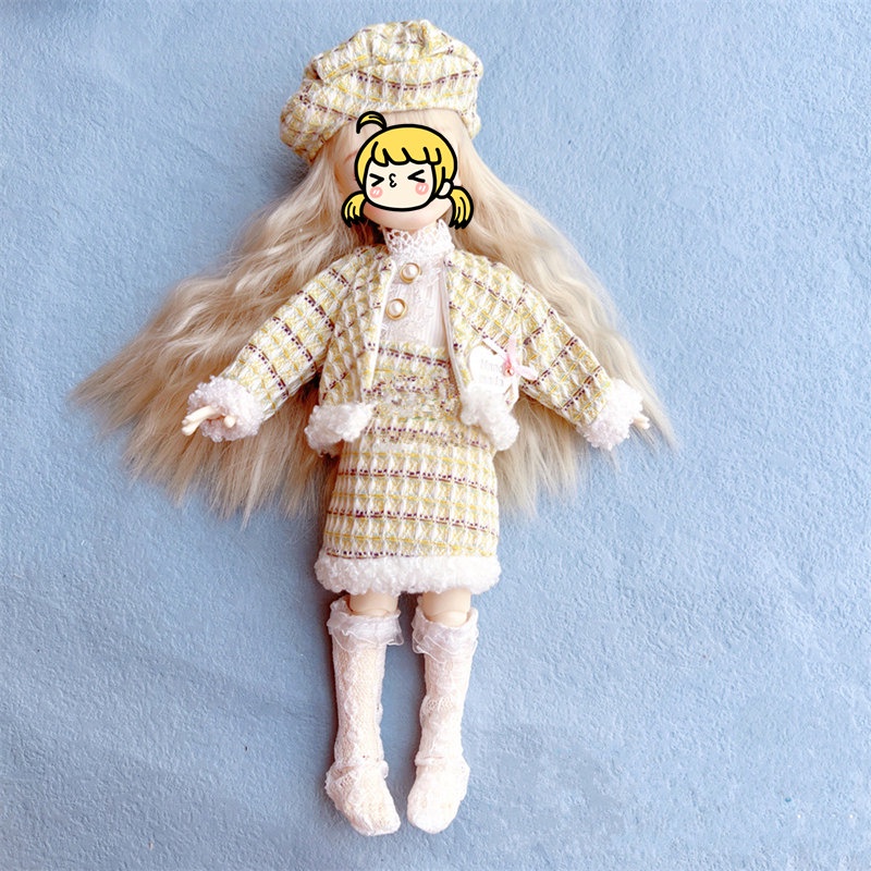 Mới Đầm Xòe Phong Cách lolita Xinh Xắn Cho Búp Bê 1 / 6 28cm