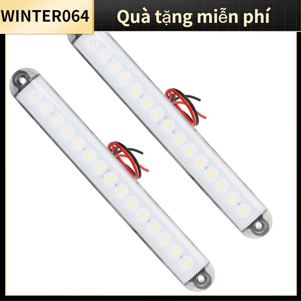 Winter064 2 Chiếc Xe Bên Cột Mốc Đèn Chống Nước IP65 15 LED Pha Lê Hạt Ánh Sáng Trắng Đa Năng Cho RV Tàu Du Thuyền
