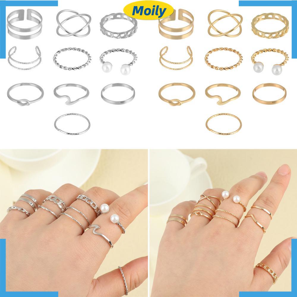 Set nhẫn đeo khớp ngón tay phong cách vintage thời trang tùy chọn cho nữ