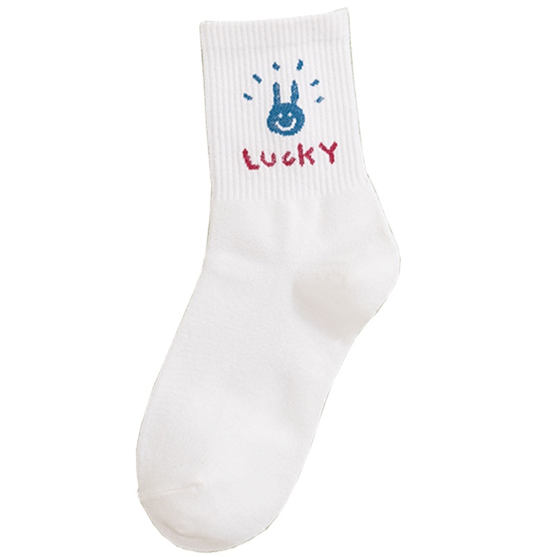 Vớ Cotton Cổ Cao Họa Tiết Dễ Thương Thời Trang Cho Nữ