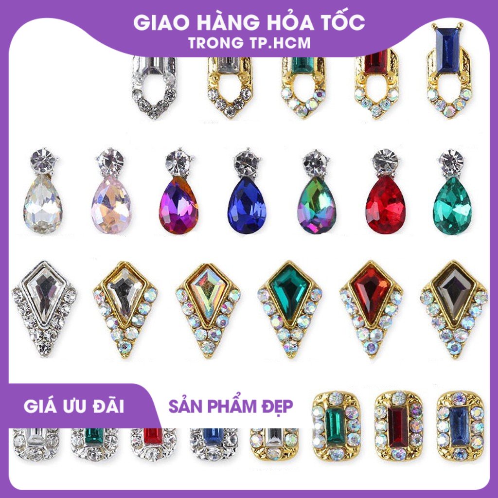 Đá đính móng tay set 10 hạt 1033