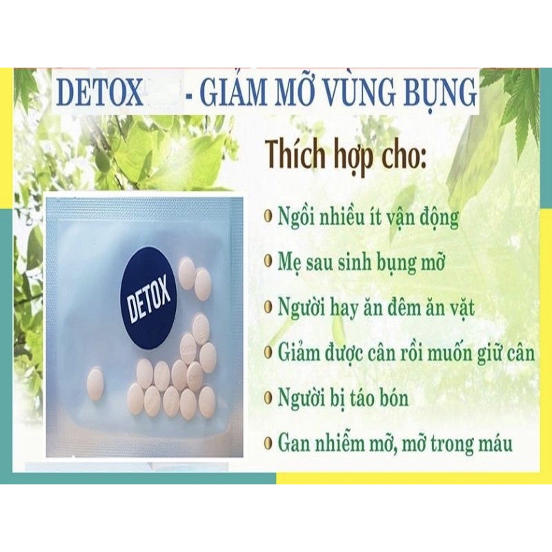 Detox Thải Mỡ Ban Đêm - 15v Dùng Trong 15Ngày - Giúp Tăng Quá Trình Thải Mỡ, Thải Độc Gan, Nhuận Tràng 1234